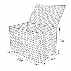 Габион ГСИ-К-1,5х1,0х1,0-С80-2,7-Ц