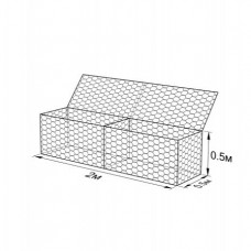 Габион ГСИ-К-2,0х0,5х0,5-С60-2,4-Ц