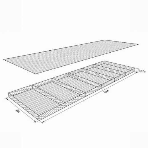 Габион ГСИ-М-6,0х2,0х0,17-С80-2,7-Ц